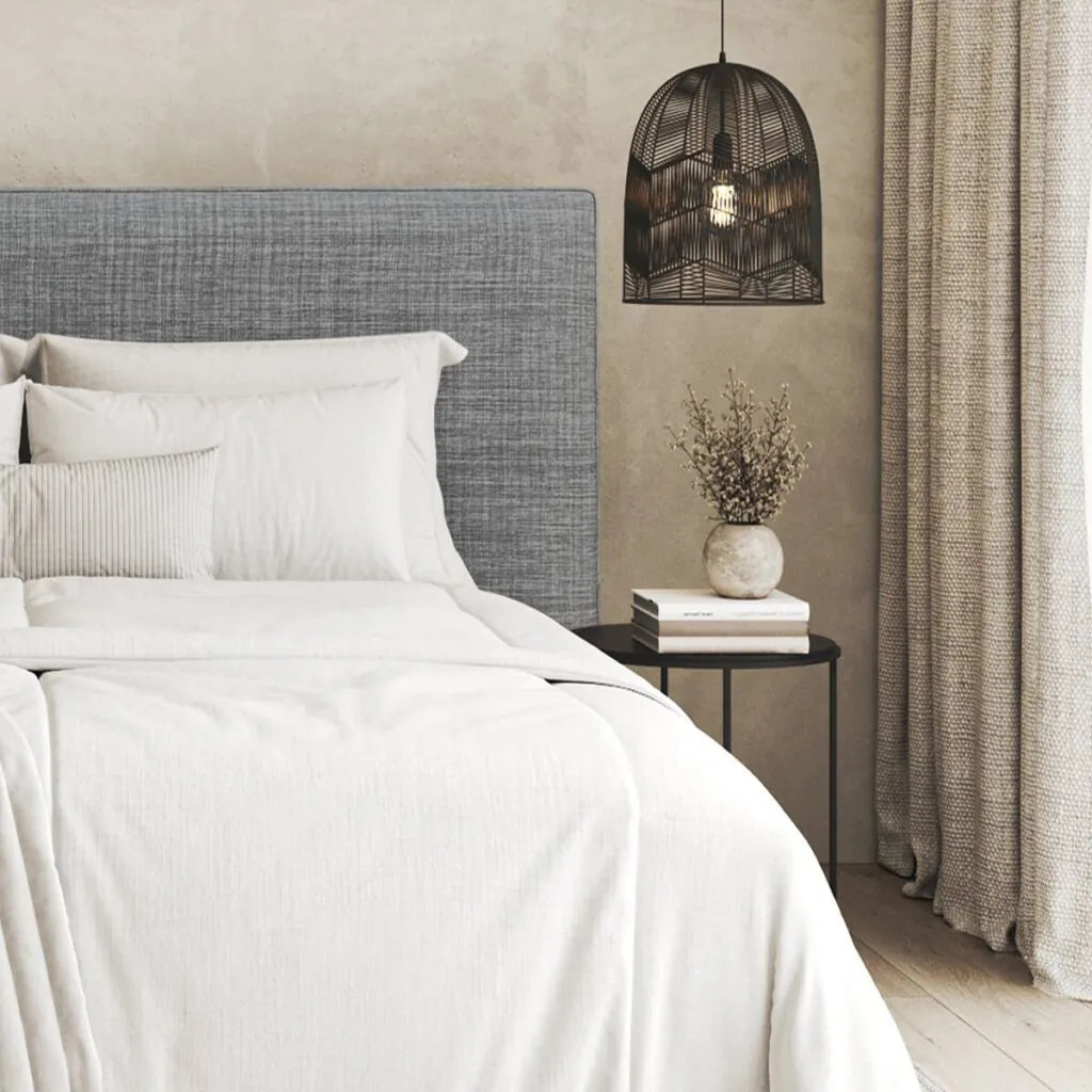Respaldo de Cama Flat Vivo Lino Gris Bariloche