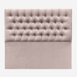 Respaldo de Cama Capitoné Premium Felpa Beige