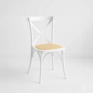 Silla Crossback Madera Blanca