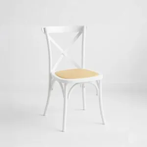 Silla Crossback Madera Blanca