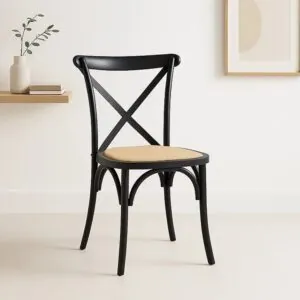 Silla Crossback Madera Negra