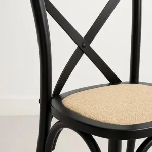 Silla Crossback Madera Negra