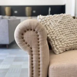 Sofá Chesterfield Lino Beige