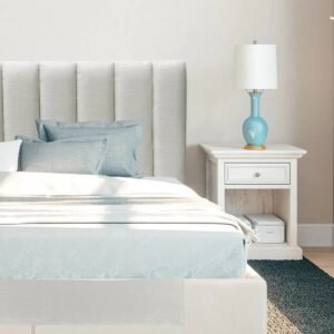 Respaldo de Cama Tubular Vertical Lino Crudo