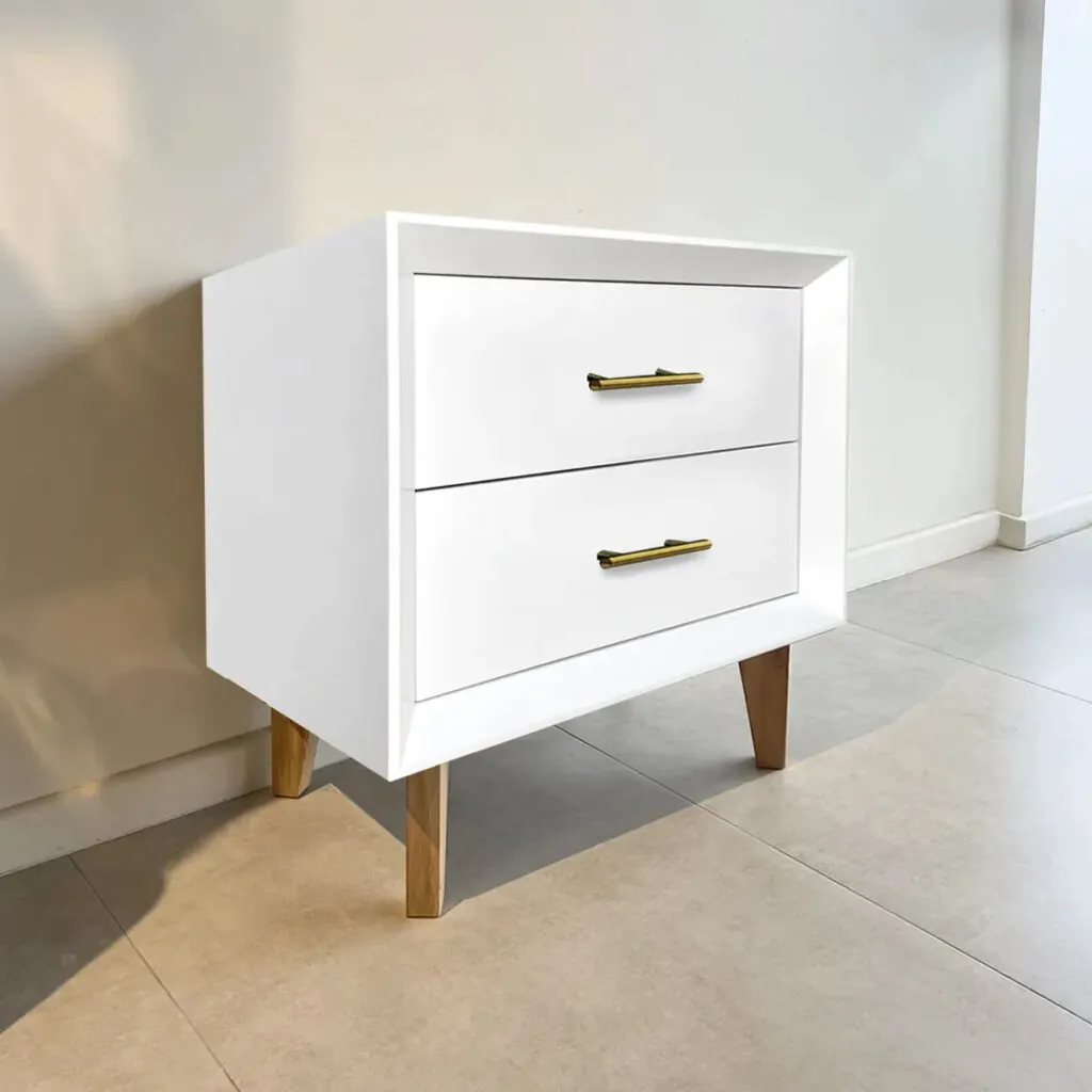 Par de Veladores Hamburgo Blanco