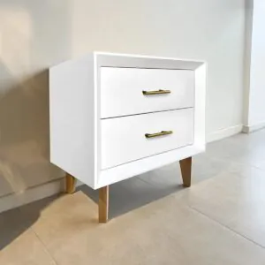 Par de Veladores Hamburgo Blanco