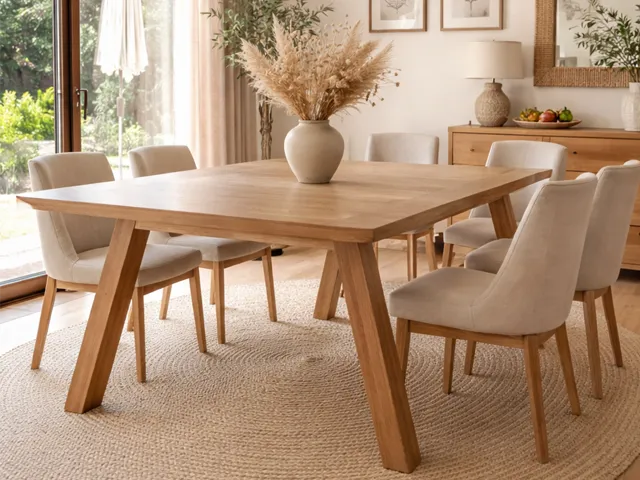 Muebles rústicos fabricados con roble de demolición
