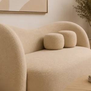 Sofá Dubi Curvo Lino Beige