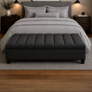 Banqueta tipo baúl perfecta en funcionalidad y estilo para tu hogar.