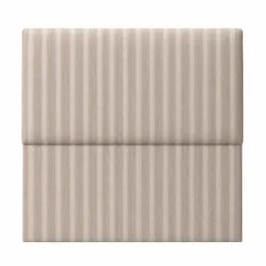 Respaldo de Cama Lino Platón Rayas Blanco 2 Plazas