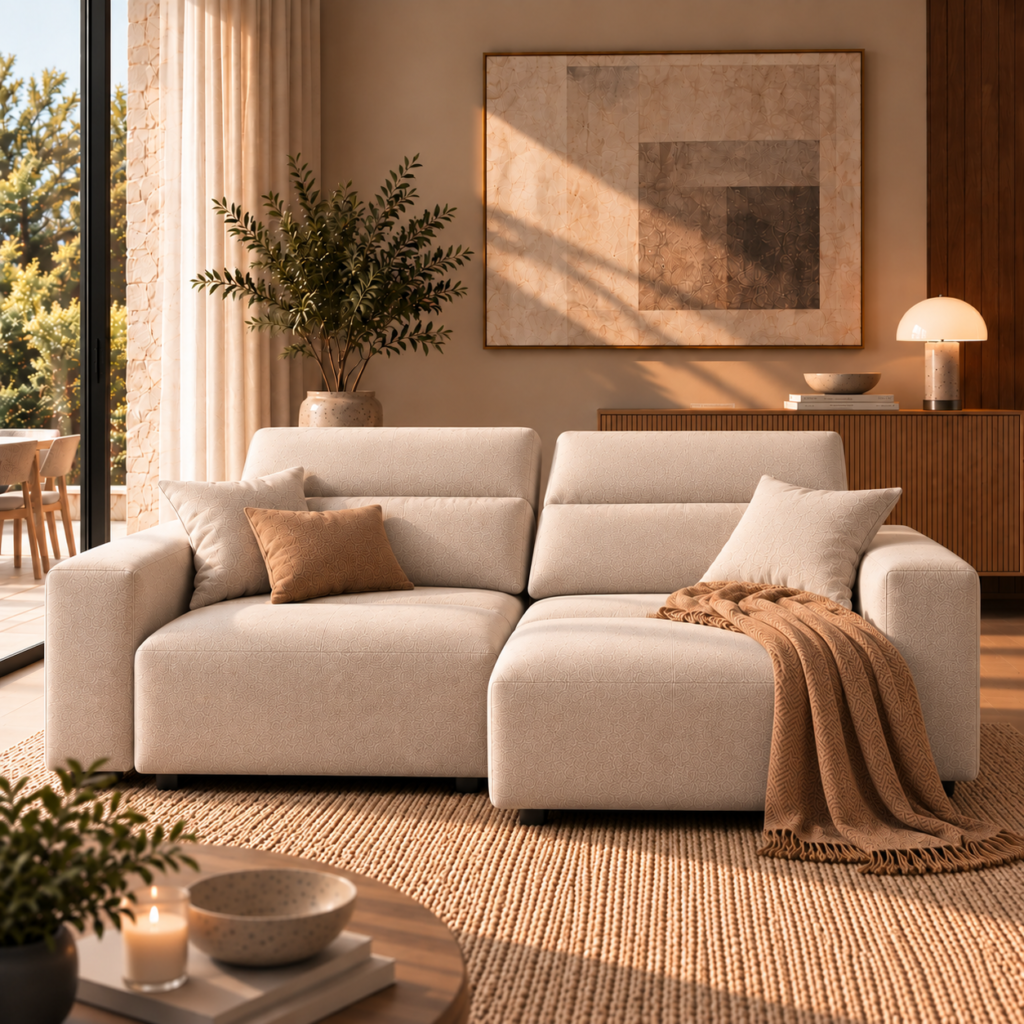 Sofá extensible y reclinable Torino 2 cuerpos Espacio Hogar